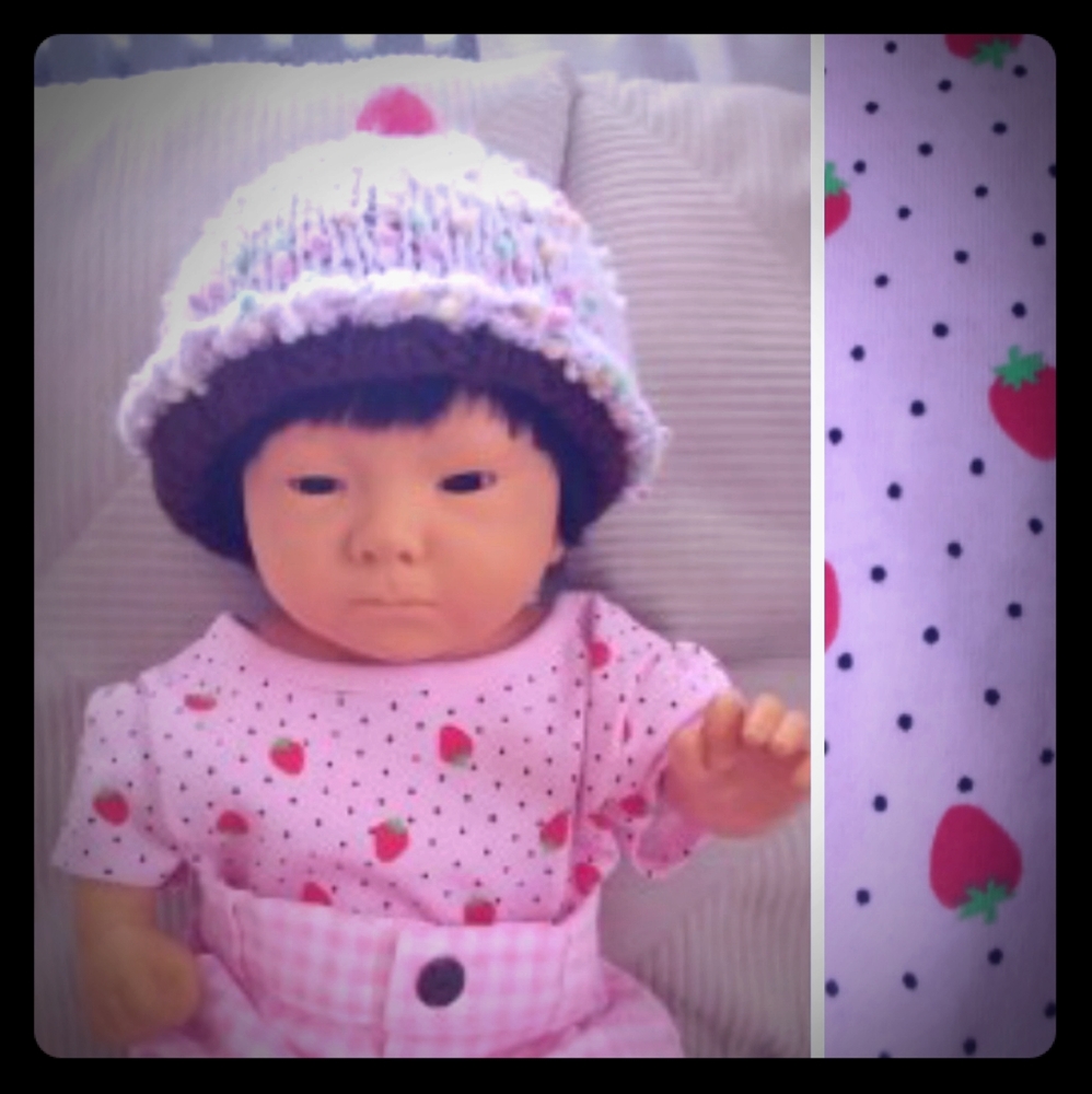 Infant Shirt Kawaii Cute Strawberry Polka Dot 3-6m